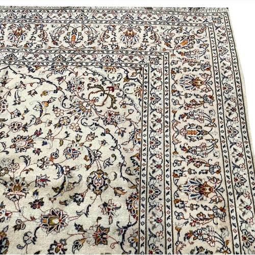 68 - FINE PERSIAN KURK KASHAN CARPET, 355cm x 250cm.