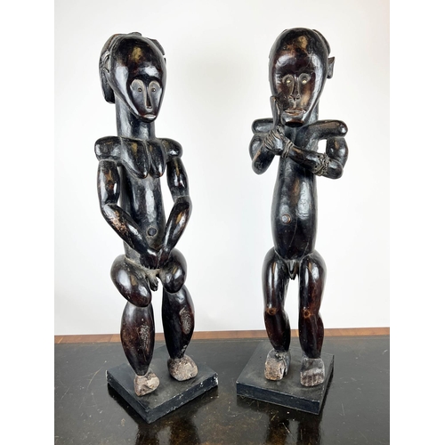 7 - FONG STATUES, a pair, Gabon. 84cm H (2)