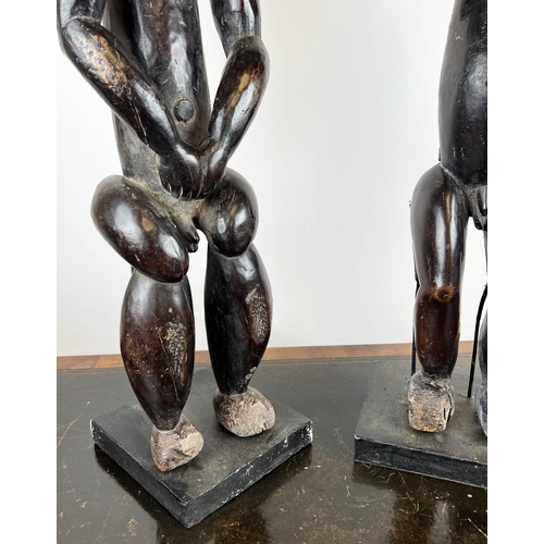 7 - FONG STATUES, a pair, Gabon. 84cm H (2)