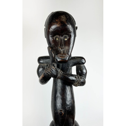 7 - FONG STATUES, a pair, Gabon. 84cm H (2)