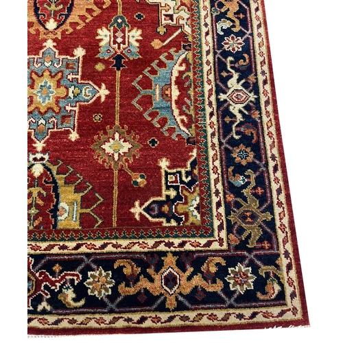 81 - CONTEMPORARY KARAJA RUG, 216cm x 152cm.