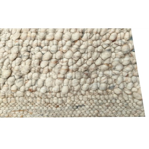 421 - RUG, contemporary neutral knotted design, 380cm x 300cm.