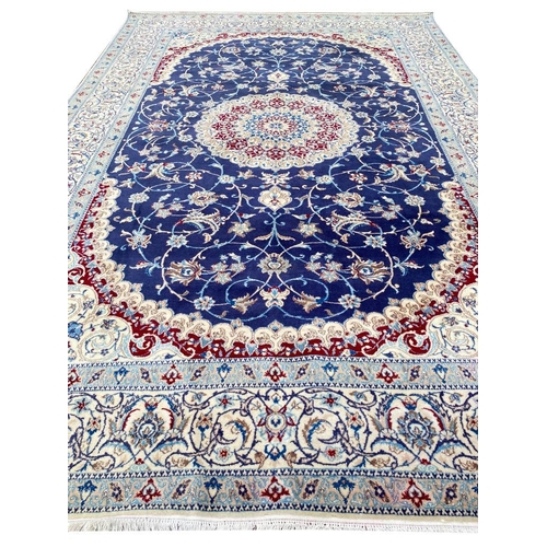 72 - FINE PART SILK NAIN CARPET, 265cm x 175cm.