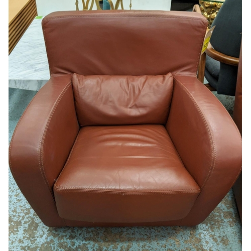 359 - LIGNE ROSET JONATHAN ARMCHAIRS, a pair, 70cm W approx. (2)