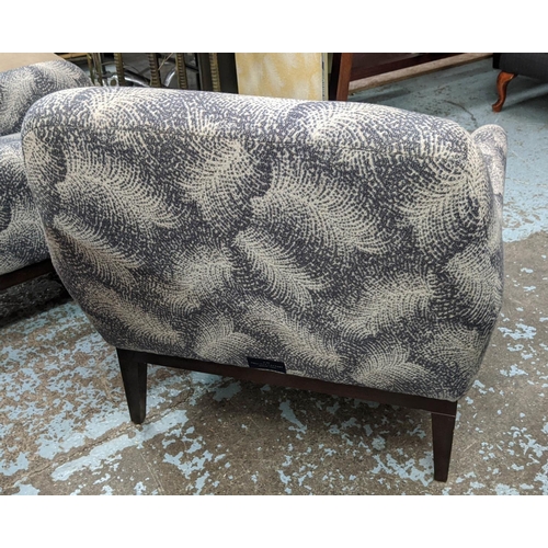 365 - HOLLAND & SHERRY ARMCHAIRS, a pair, 78cm x 88cm x 73cm, upholstered in 100% wool fabric by Holland &... 