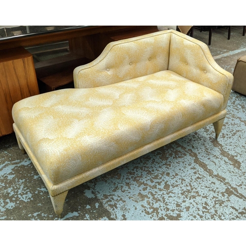 366 - HOLLAND & SHERRY CHAISE LONGUE, 131cm x 65cm x 70cm, upholstered in 100% wool fabric by Holland & Sh... 