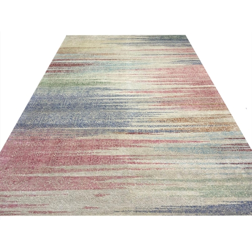 71 - FINE CONTEMPORARY SPECTRUM WOOL AND BAMBOO SILK CARPET, 355cm x 245cm, hand knotted.