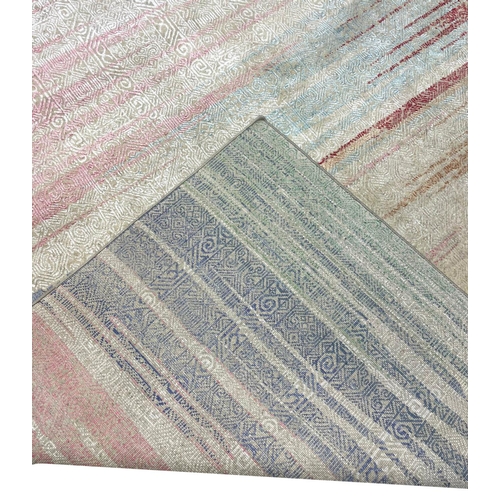 71 - FINE CONTEMPORARY SPECTRUM WOOL AND BAMBOO SILK CARPET, 355cm x 245cm, hand knotted.