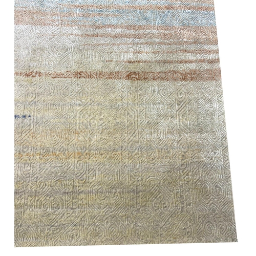 71 - FINE CONTEMPORARY SPECTRUM WOOL AND BAMBOO SILK CARPET, 355cm x 245cm, hand knotted.