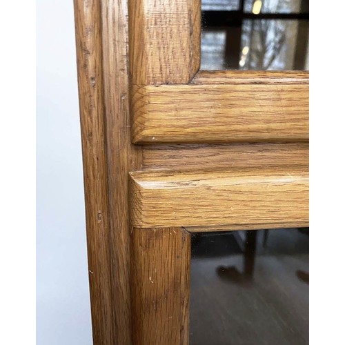 203 - HABERDASHERY CABINET, mid 20th century oak with sixteen glass fronted drawers above four short deep ... 