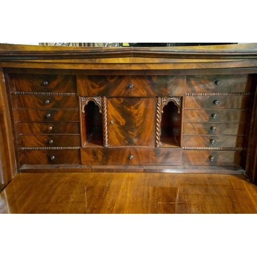 133 - SECRETAIRE, 133cm H x 114cm x 56cm, 19th century Swedish mahogany with fall front, fitted interior a... 