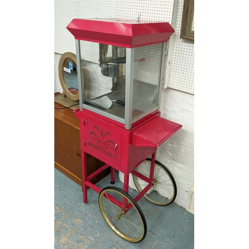 377 - GILES AND POSNER POPCORN MACHINE, 78cm W x 155cm H.