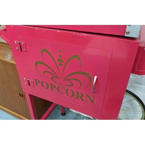 377 - GILES AND POSNER POPCORN MACHINE, 78cm W x 155cm H.