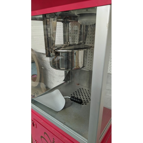 377 - GILES AND POSNER POPCORN MACHINE, 78cm W x 155cm H.