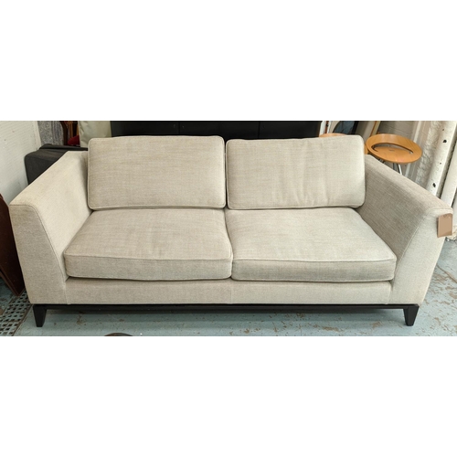 394 - SOFA AND CHAIR COMPANY SOFA, 217cm W x 95cm D x 75cm H, upholstered in Pierre Frey fabric.