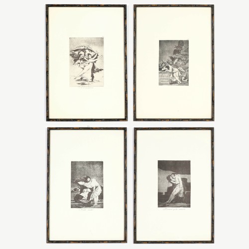 48 - AFTER FRANCISCO GOYA, four off set lithographs after the engraving, suite: Los Caprichos, ref Jean d... 