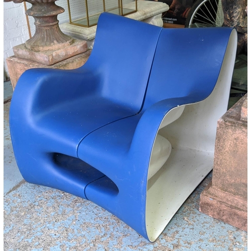 395 - GARDEN LOUNGE CHAIR, contemporary design, 76cm W.