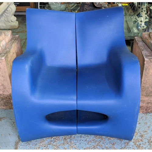 395 - GARDEN LOUNGE CHAIR, contemporary design, 76cm W.