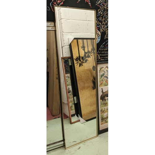 422 - DRESSING MIRROR, 1960s French style, champagne gilt frame, 50cm x 3cm x 170cm.