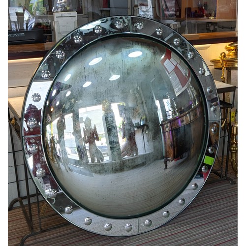 406 - CONVEX WALL MIRROR, 1970's Venetian style, 135cm diam.