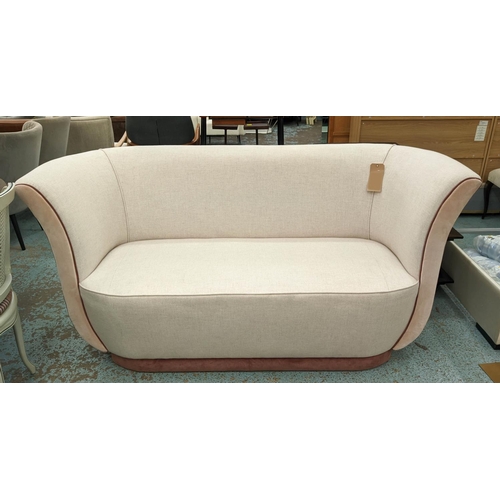 391 - ABBIE DE BUNSEN FOR ANNA MASON TULIP SOFA, 185cm W.