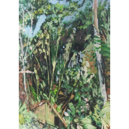 51 - MICHAEL ASHCROFT (B1974) untitled (trees), 2004, otton board, 34.5cm x 29cm.