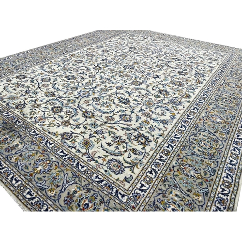 66 - FINE PERSIAN ISPHAHAN DESIGN CARPET, 380cm x 305cm.