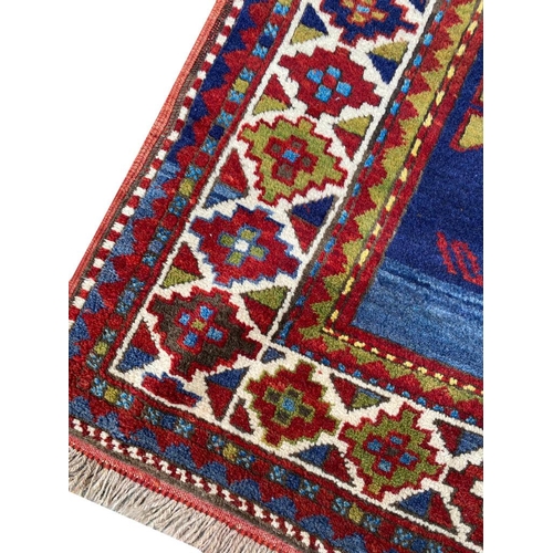 70 - ANTIQUE CAUCASIAN KAZAK RUG, 230cm x 145cm.