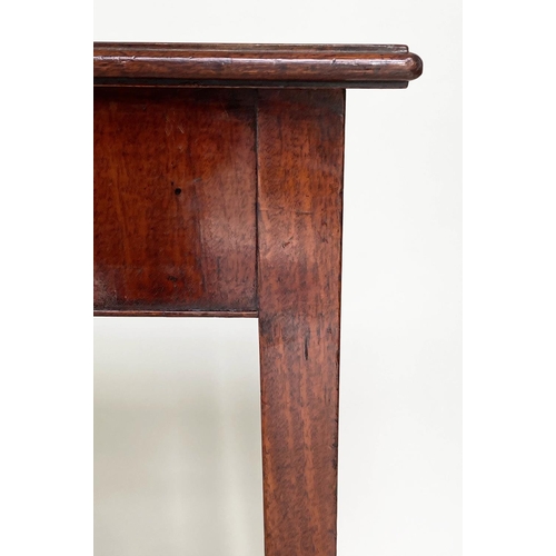 87 - HALL TABLE, George III mahogany, rectangular with short frieze drawer, 91cm W x 36cm D x 72cm H.