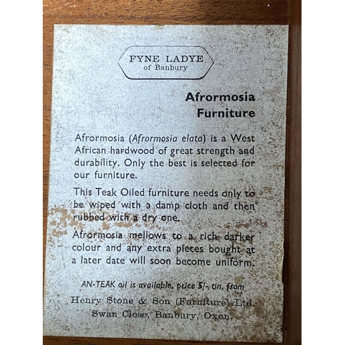 410 - FYNE LADYE OF BANBURY CHEST, 1970s Afrormosia with six drawers, 71cm H x 123cm W x 51cm D.