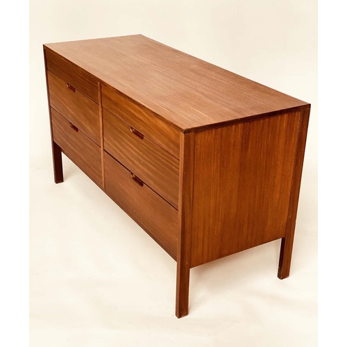 410 - FYNE LADYE OF BANBURY CHEST, 1970s Afrormosia with six drawers, 71cm H x 123cm W x 51cm D.