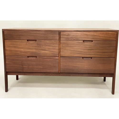 410 - FYNE LADYE OF BANBURY CHEST, 1970s Afrormosia with six drawers, 71cm H x 123cm W x 51cm D.