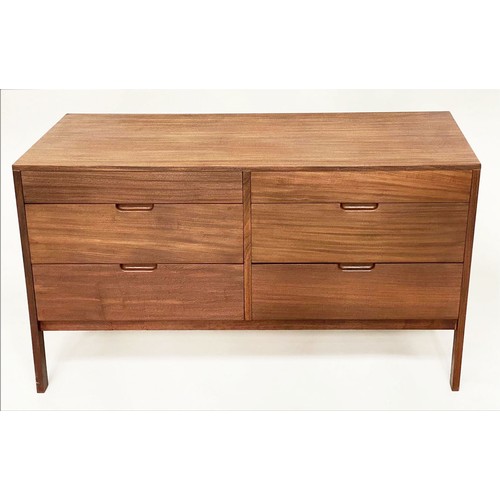 410 - FYNE LADYE OF BANBURY CHEST, 1970s Afrormosia with six drawers, 71cm H x 123cm W x 51cm D.