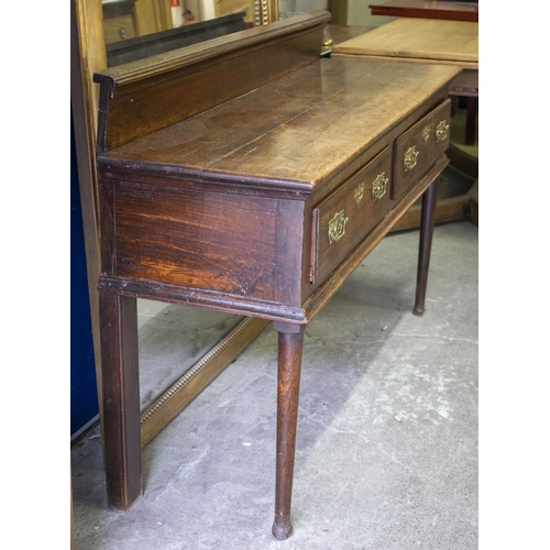 280 - DRESSER BASE, 95cm H x 158cm W x 46cm D, Georgian oak with two drawers.