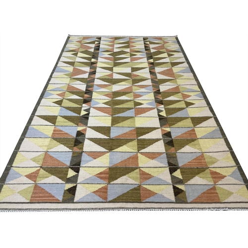 119 - FINE SWEDISH DESIGN KILIM, 304cm x 194cm.