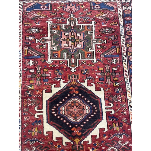 123 - FINE PERSIAN KARAJA LONG RUNNER, 514cm x 100cm.