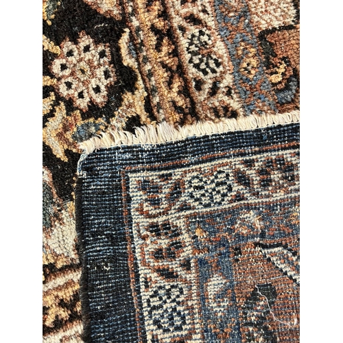 129 - ANTIQUE MAHAL CARPET, 355cm x  280cm.