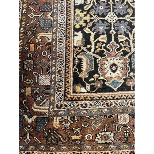 129 - ANTIQUE MAHAL CARPET, 355cm x  280cm.