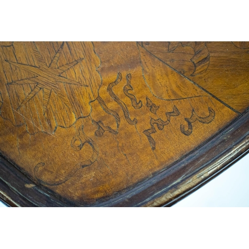 196 - ÉMILE GALLÉ (1846-1904) SIDE TABLE, 73cm H x 53cm, circa 1900, specimen wood marquetry and signed wi... 