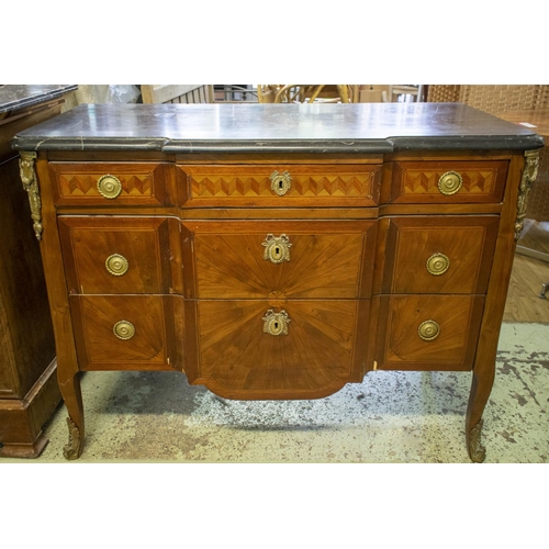 198 - COMMODE, 91cm H x 122cm x 59cm, Transitional tulipwood, parquetry and gilt bronze mounted, circa 177... 