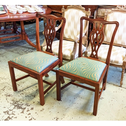 255 - BEVAN FUNNELL DINING CHAIRS, a set of ten, each 53cm W x 92cm H with drop in seats. (10)