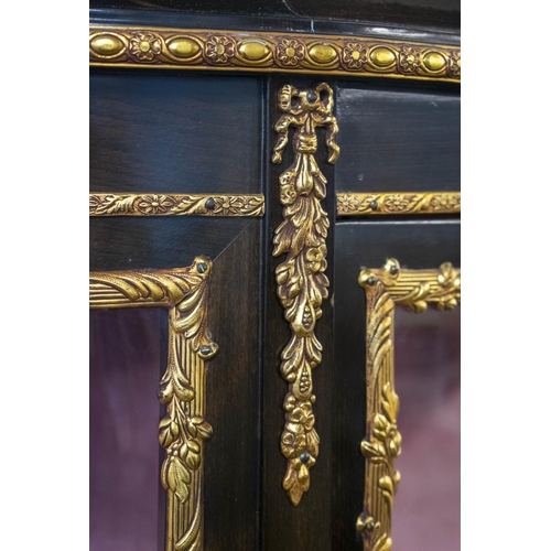 284 - VITRINE, 166cm H x 107cm x 41cm, Louis XV style marquetry and gilt metal mounted with two doors and ... 