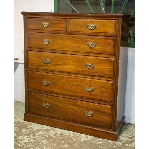 285 - CHEST, 140cm H x 123cm x 48cm, Edwardian mahogany, circa 1910, containing six drawers.