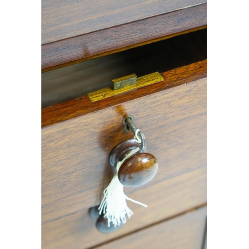 296 - BEDSIDE CHESTS, 64cm H x 40cm W x 45cm D, a pair, Victorian mahogany, adapted with three drawers. (2... 