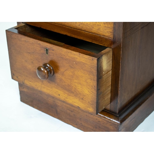 296 - BEDSIDE CHESTS, 64cm H x 40cm W x 45cm D, a pair, Victorian mahogany, adapted with three drawers. (2... 