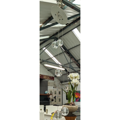 308 - BOCCI 14.5 GLASS PENDANT LIGHT, by Omer Arbel, 155cm drop approx.