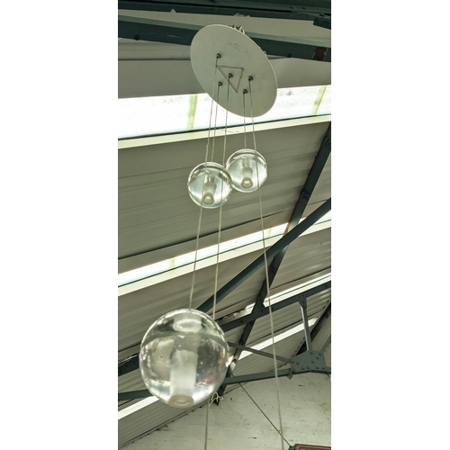 308 - BOCCI 14.5 GLASS PENDANT LIGHT, by Omer Arbel, 155cm drop approx.