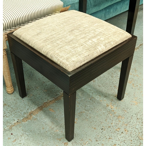 318 - JULIAN CHICHESTER BRIGHTON DRESSING TABLE STOOL, 46cm x 46cm x 45cm.