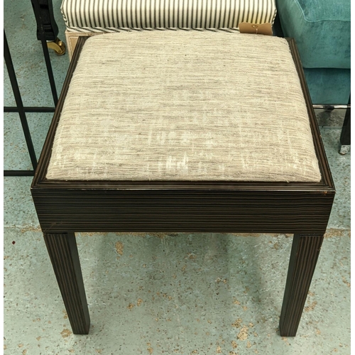 318 - JULIAN CHICHESTER BRIGHTON DRESSING TABLE STOOL, 46cm x 46cm x 45cm.