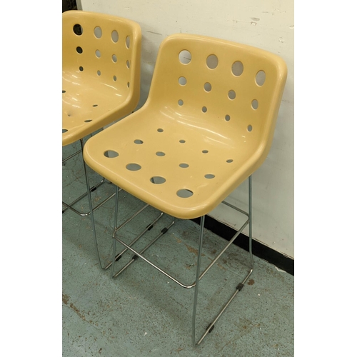 357 - LOFT POLO BAR STOOLS, a pair, each 95cm H x 47cm W by Robin Day. (2)